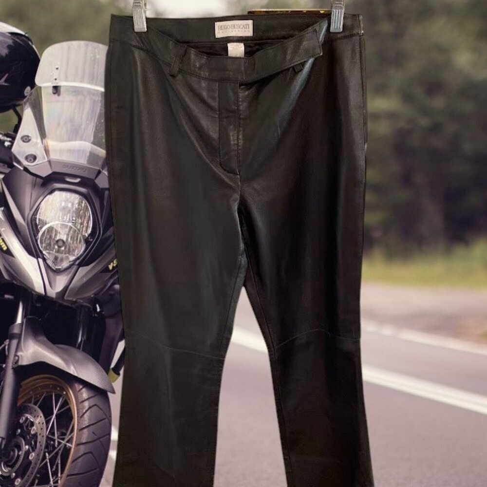 Hugo Buscati Collection Genuine Leather Riding Pants